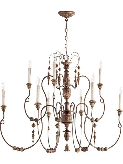 Palermo 9-Light Chandelier in Vintage Copper.